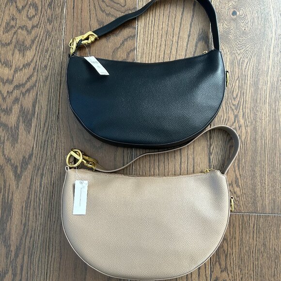Anthropologie Handbags - Faux-Leather Rounded Buckle Slouchy Bags: NWT